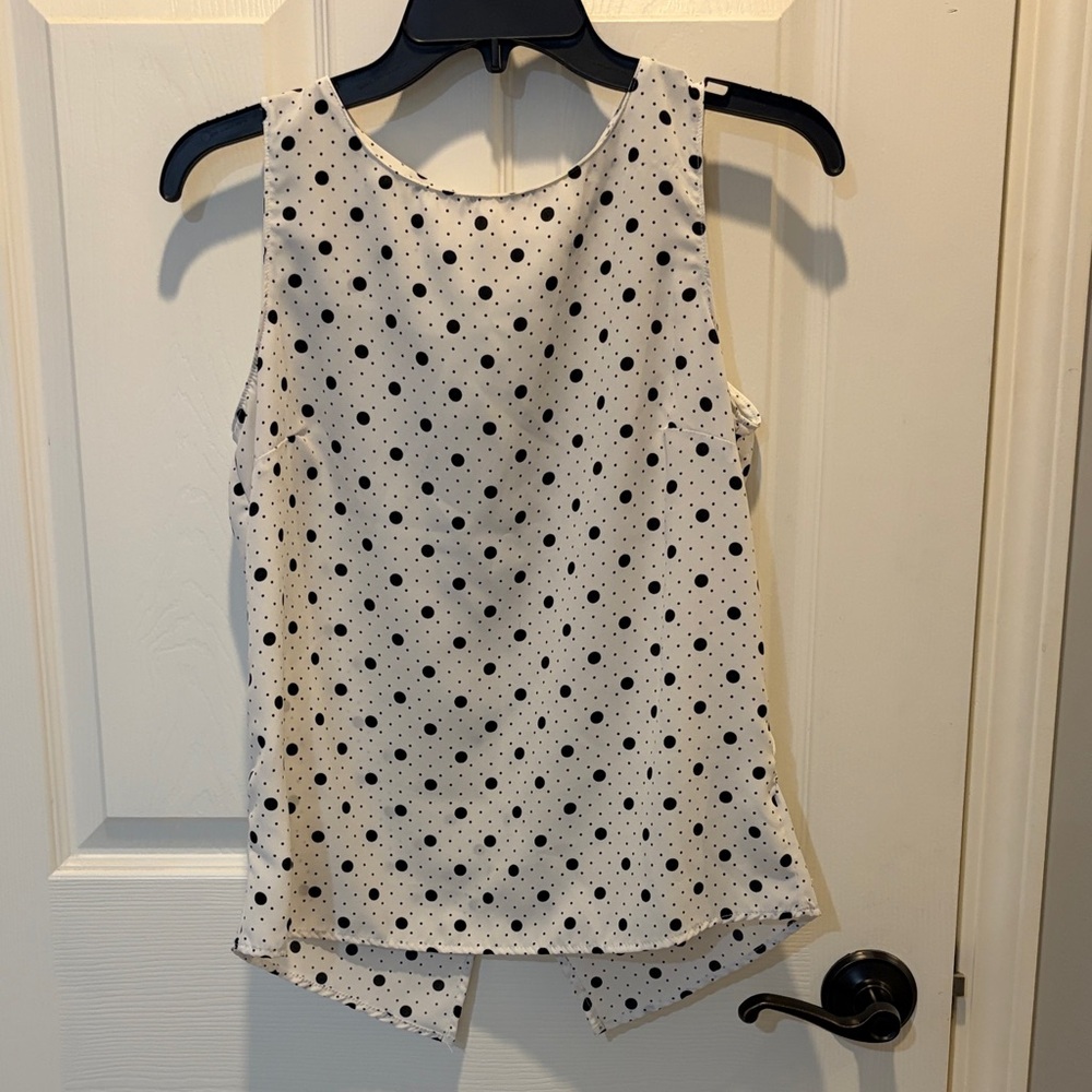 Polka Dot Sleeveless Women's Top